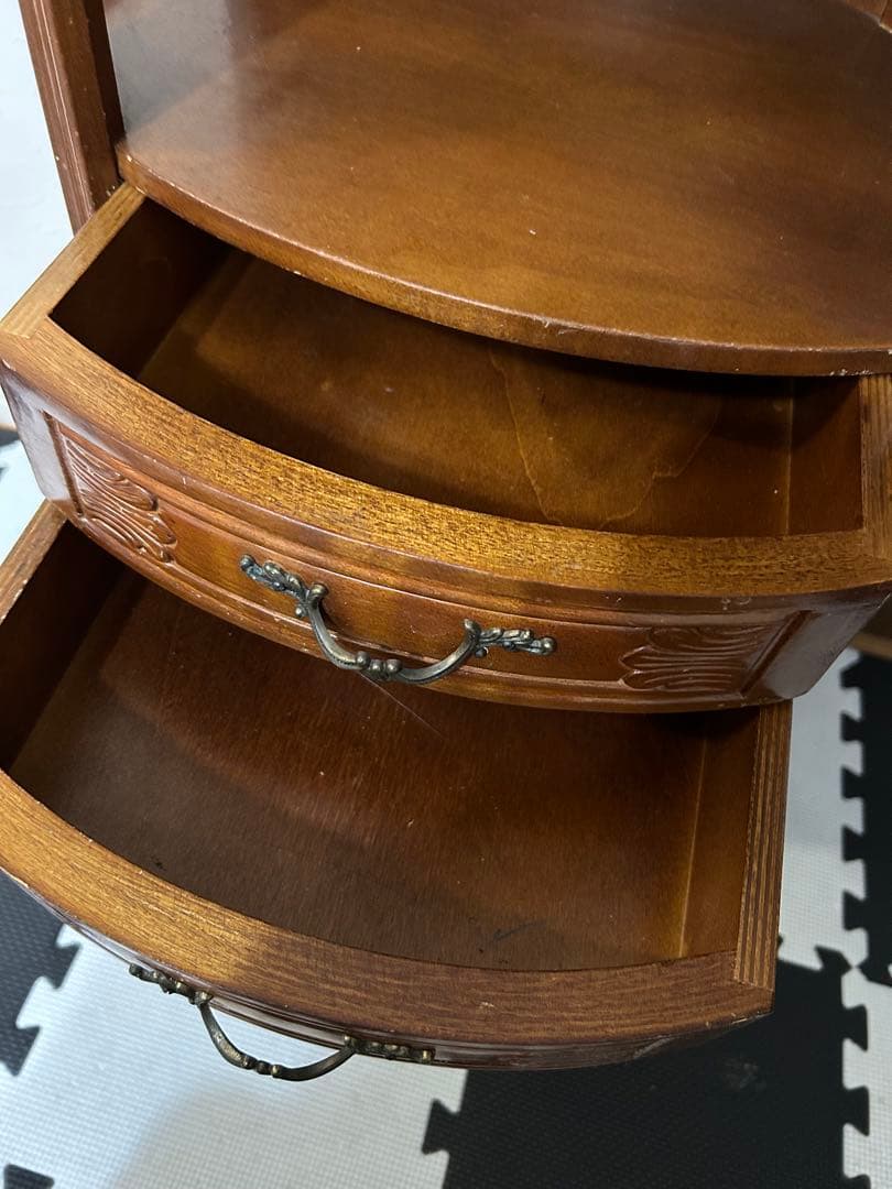 アンティーク　猫脚　キャビネット　電話台