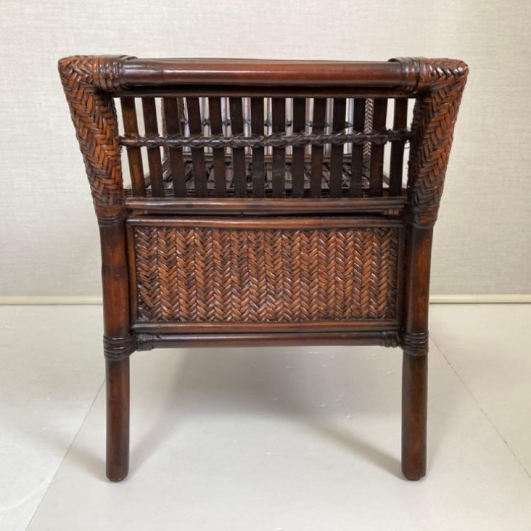 竹製 スツール チェア 椅子 ベンチ 置物台 飾り棚 肘掛け モダン レトロ