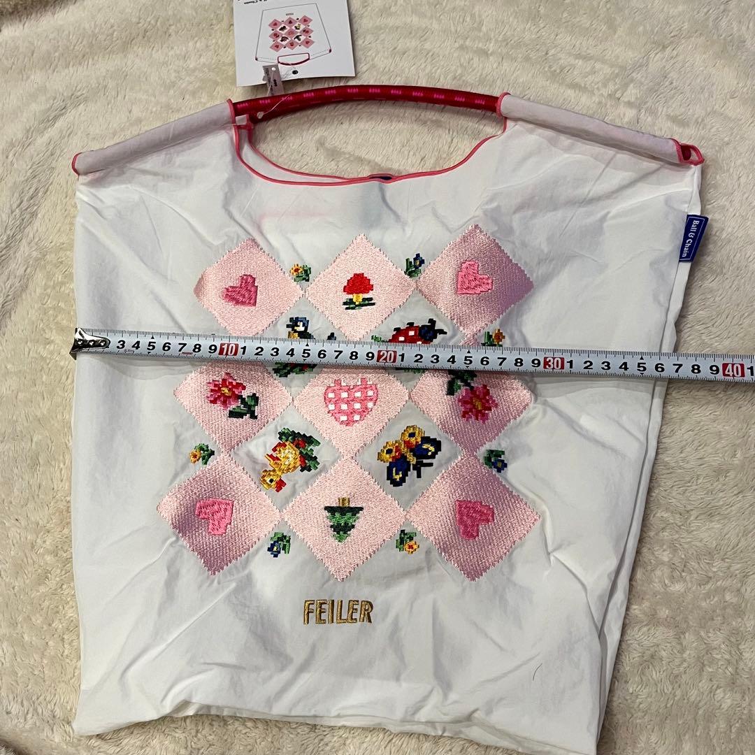 FEILER ボール&チェーン 刺繍 エコバッグ お花 ハイジ フェイラー