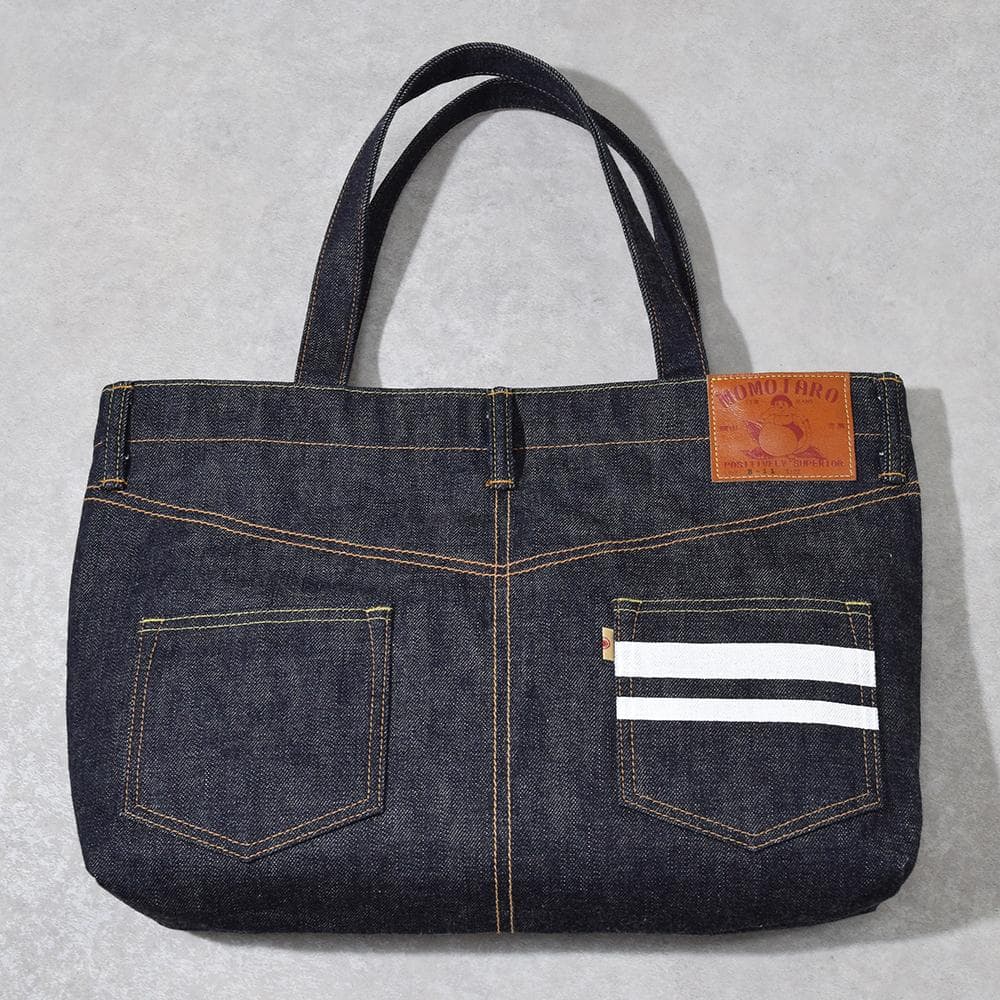 【新品同様】桃太郎ジーンズ MOMOTARO JEANS 出陣デニムトートバッグ