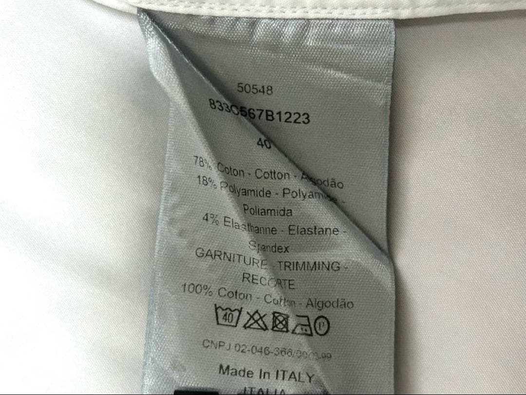 Dior homme 白シャツ bee白刺繍 サイズ40