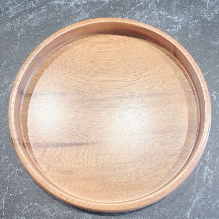 【未使用】長寿の銘木 屋久杉 お盆 (焼印付き)