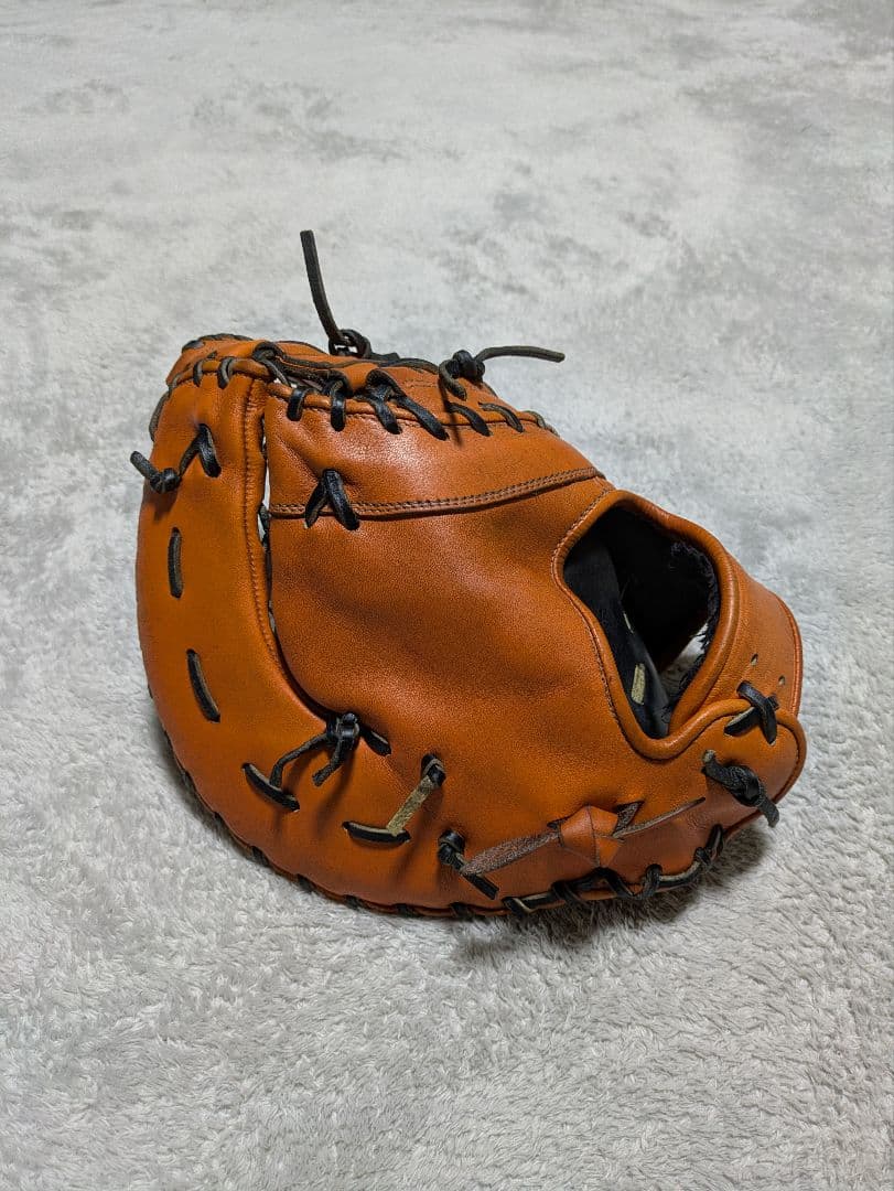 ハイゴールド 一般軟式用ファーストミット　オレンジ