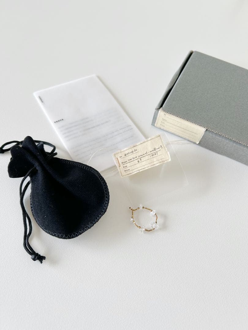 【新品】立田暁子 リング　指輪　9号　ハーキマーダイヤsamulo semeno