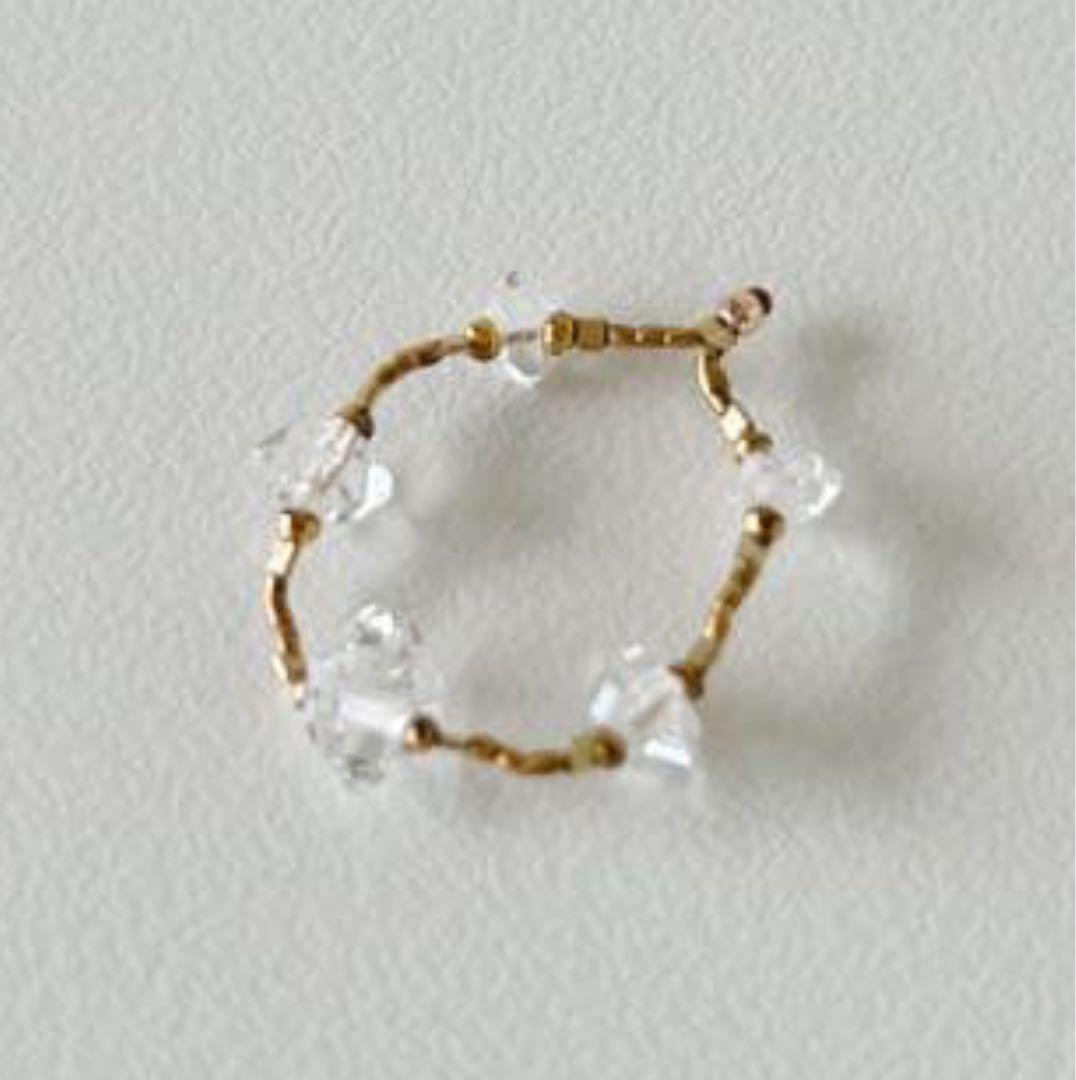 【新品】立田暁子 リング　指輪　9号　ハーキマーダイヤsamulo semeno