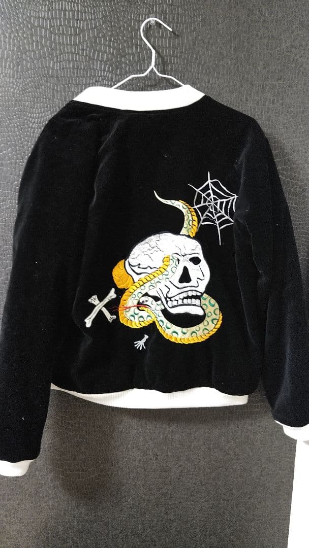 美品別珍　ドライボーンズ　スカジャン