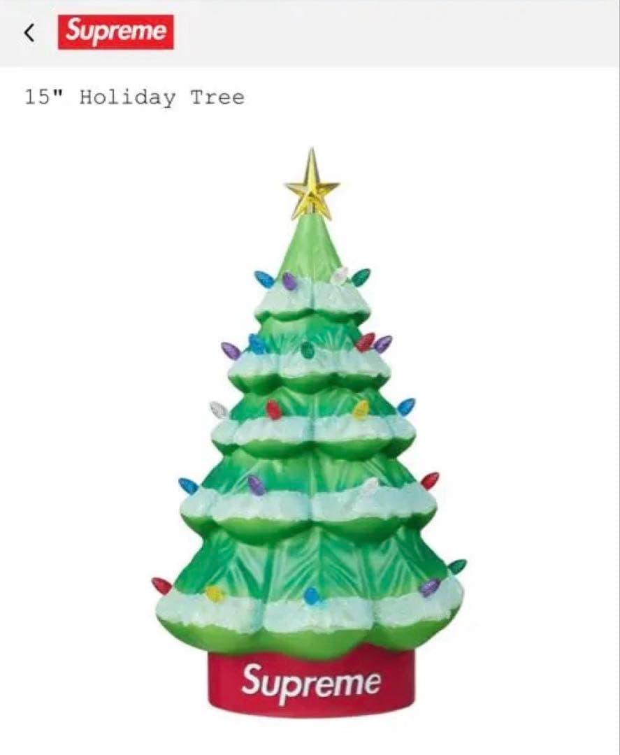 Supreme 15\" Holiday Tree 緑 電飾 クリスマスツリー