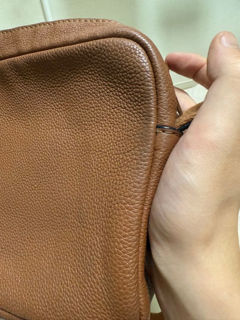 【美品】ロエベ ミリタリーメッセンジャーバッグ XS ソフトグレインカーフ タン