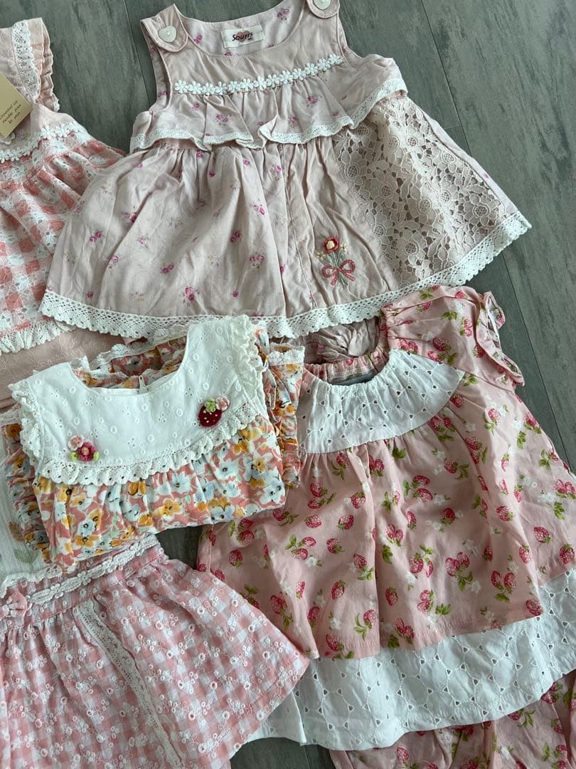 新品含 Souris スーリー 春夏 ミルキースーツ ピンク まとめ売り 80