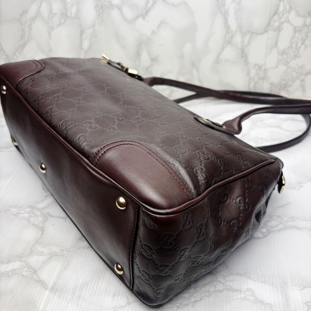 071 美品 GUCCI プリンシー トートバッグ ハンドバッグ レザー ch5