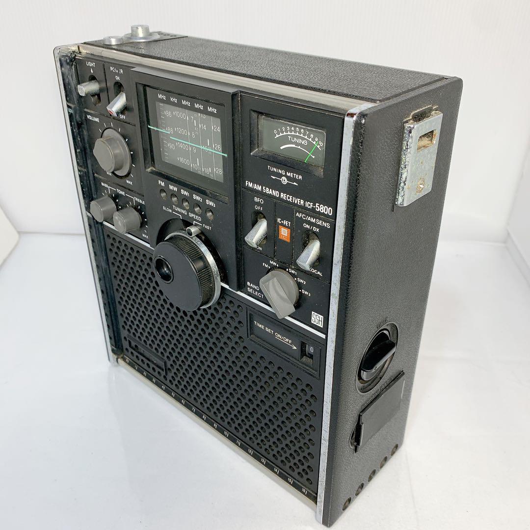 ジャンク ICF-5800 SONY スカイスキャナー アダプター付 音出しOK