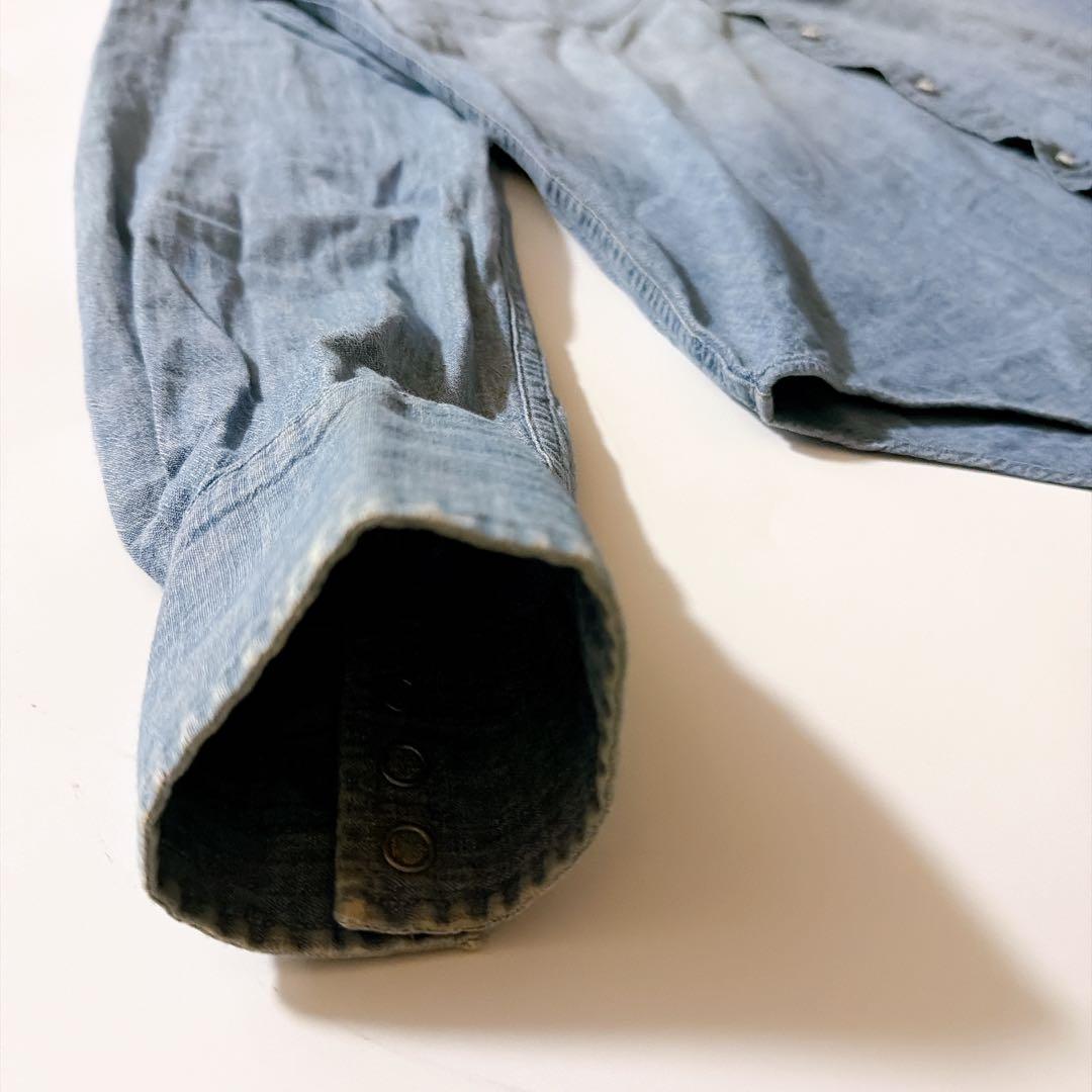 コンチョ✨️RRL ラルフローレン デニムウエスタンシャツ L ヴィンテージ