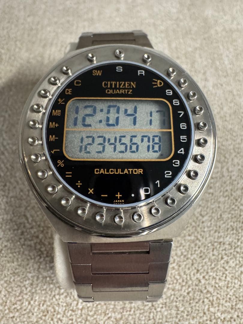 70sデッドストック未使用CITIZEN CALCULATOR デジタル腕時計