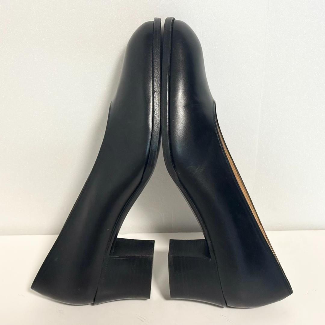 【ランクAB】HERMES パンプス 38.5 約25cm レザー ブラック