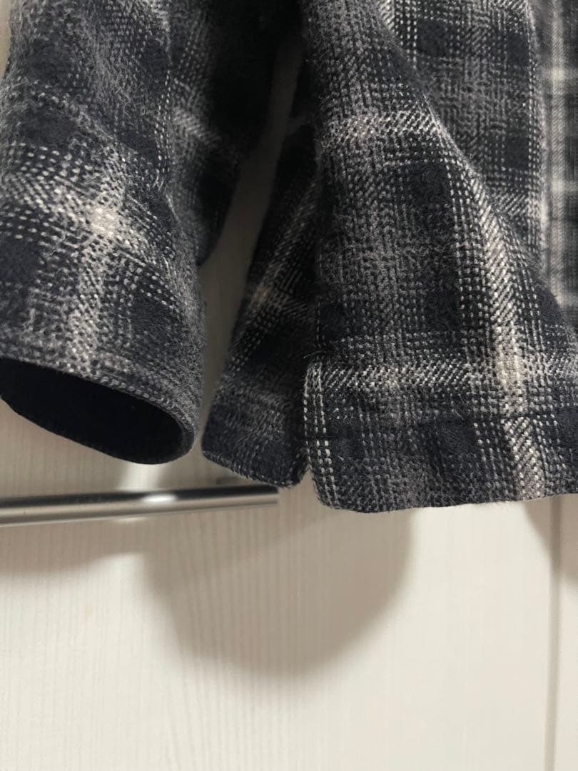 ST JOHN'S BAY オンブレ フランネルシャツ ブラック L