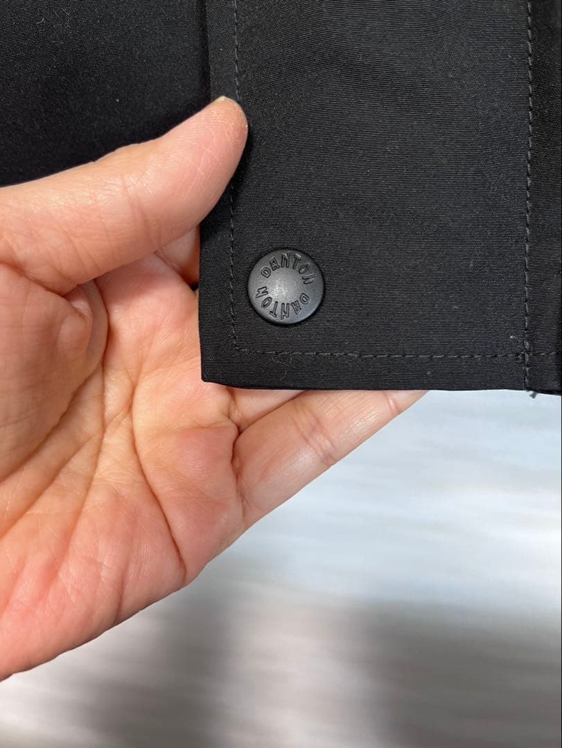 DANTON ブラック ダウンジャケット フード付き