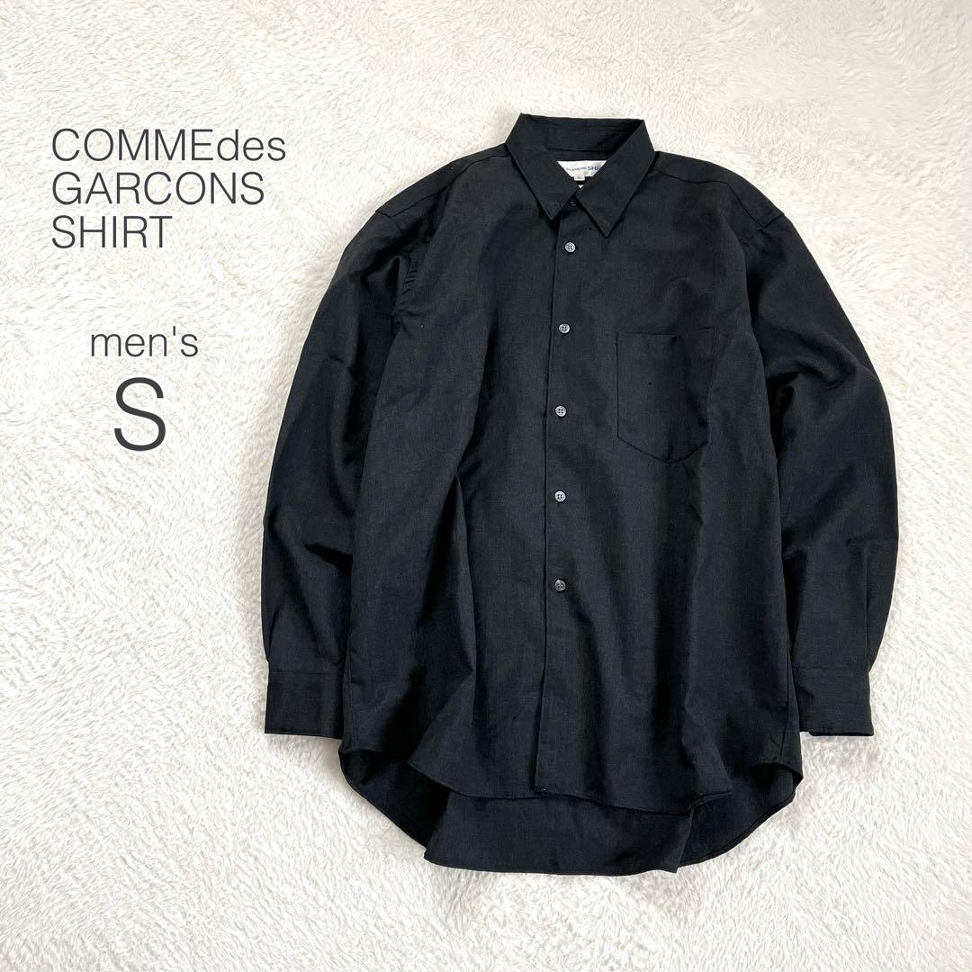 【コムデギャルソン】長袖シャツ 毛100 フランス製 シンプル 無地 ナチュラル