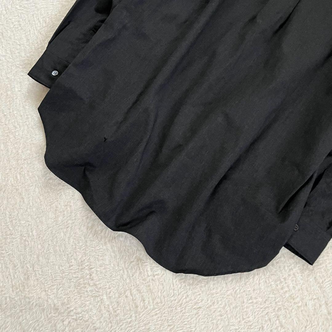 【コムデギャルソン】長袖シャツ 毛100 フランス製 シンプル 無地 ナチュラル