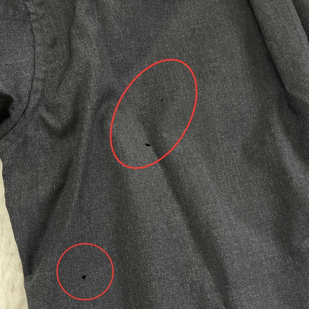 【コムデギャルソン】長袖シャツ 毛100 フランス製 シンプル 無地 ナチュラル