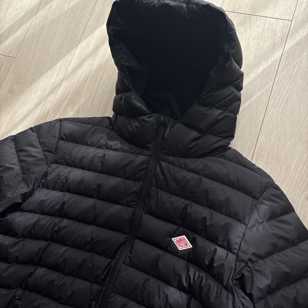 DANTON ミドルダウンジャケット 黒　サイズ38 ゆったり着たい方に！