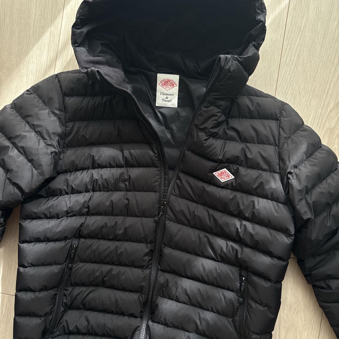 DANTON ミドルダウンジャケット 黒　サイズ38 ゆったり着たい方に！