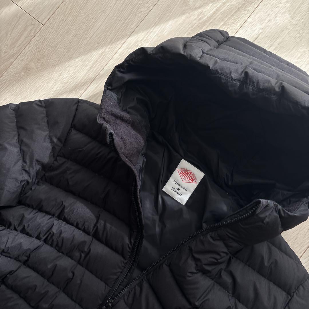 DANTON ミドルダウンジャケット 黒　サイズ38 ゆったり着たい方に！