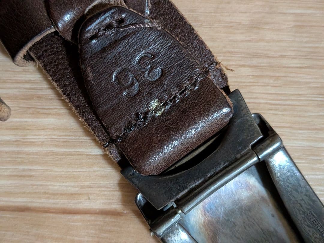 ダークブラウン ベルト サイズ36　中古美品