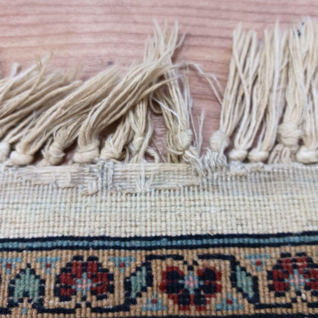 Y2651 高級トルコ絨毯 ウール 手織り 158×96㎝ 小花柄