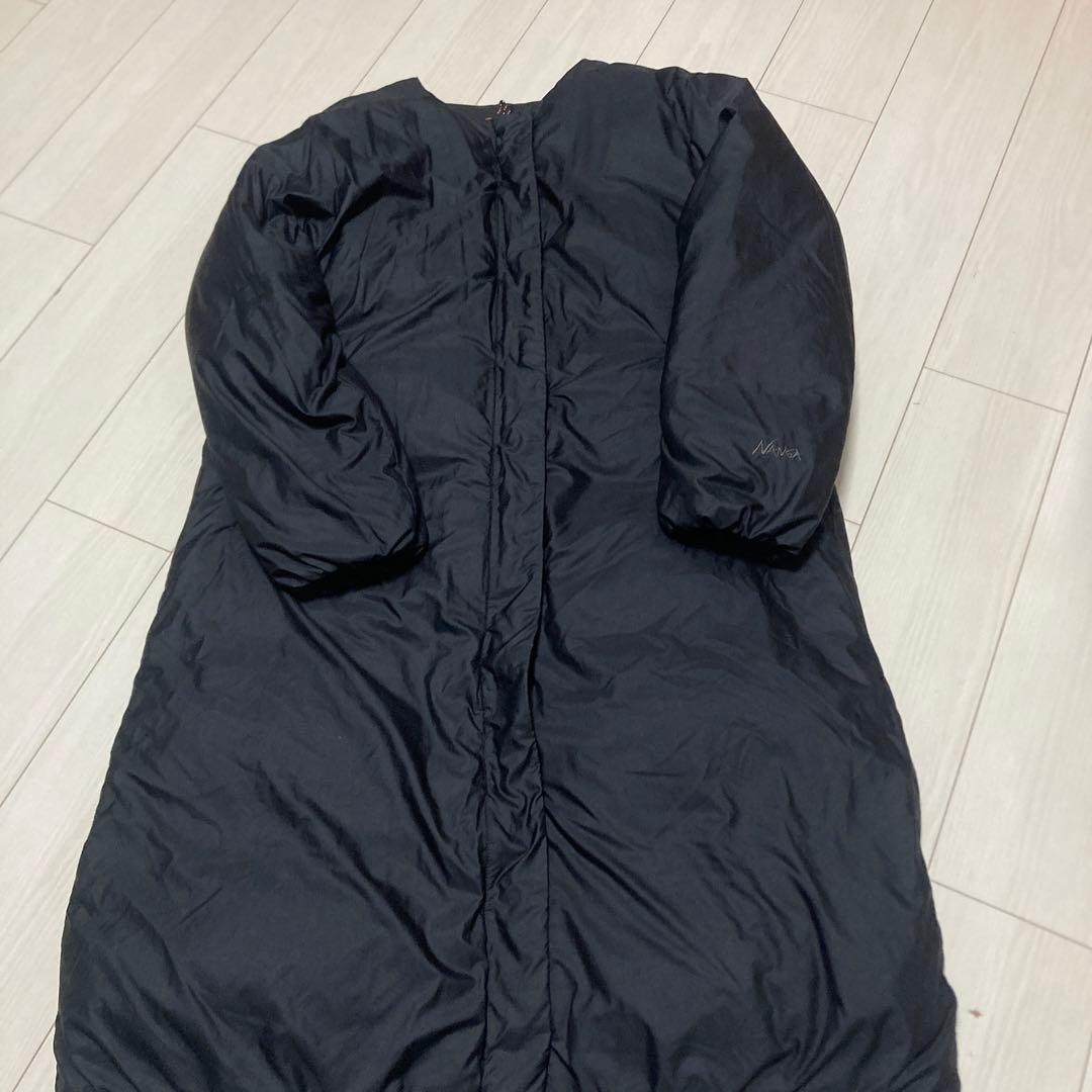 ナンガ ノーカラーダウンコート　レディース　Mサイズ