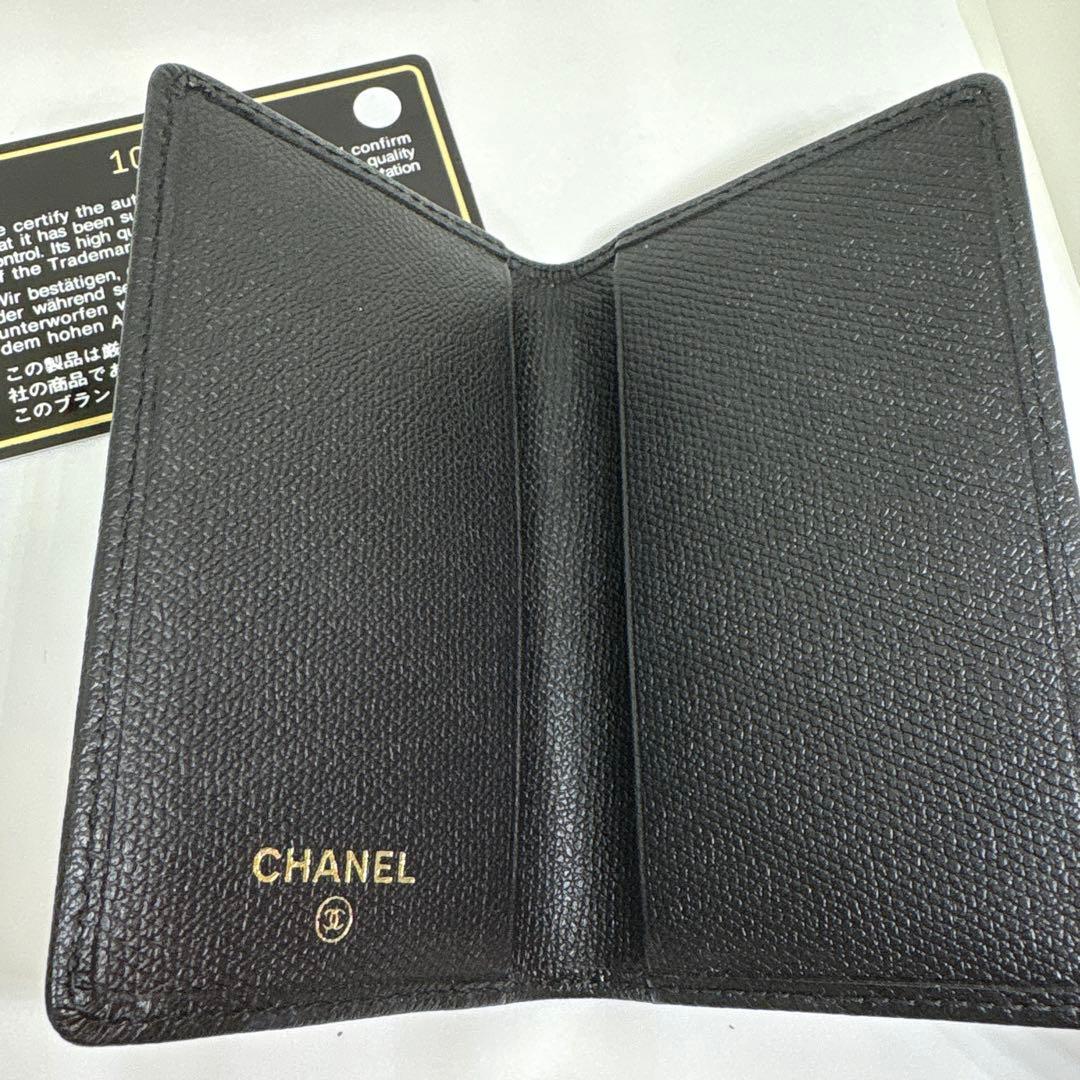 国内正規品CHANELココマークカードケース名刺二つ折りブラックゴールド金具