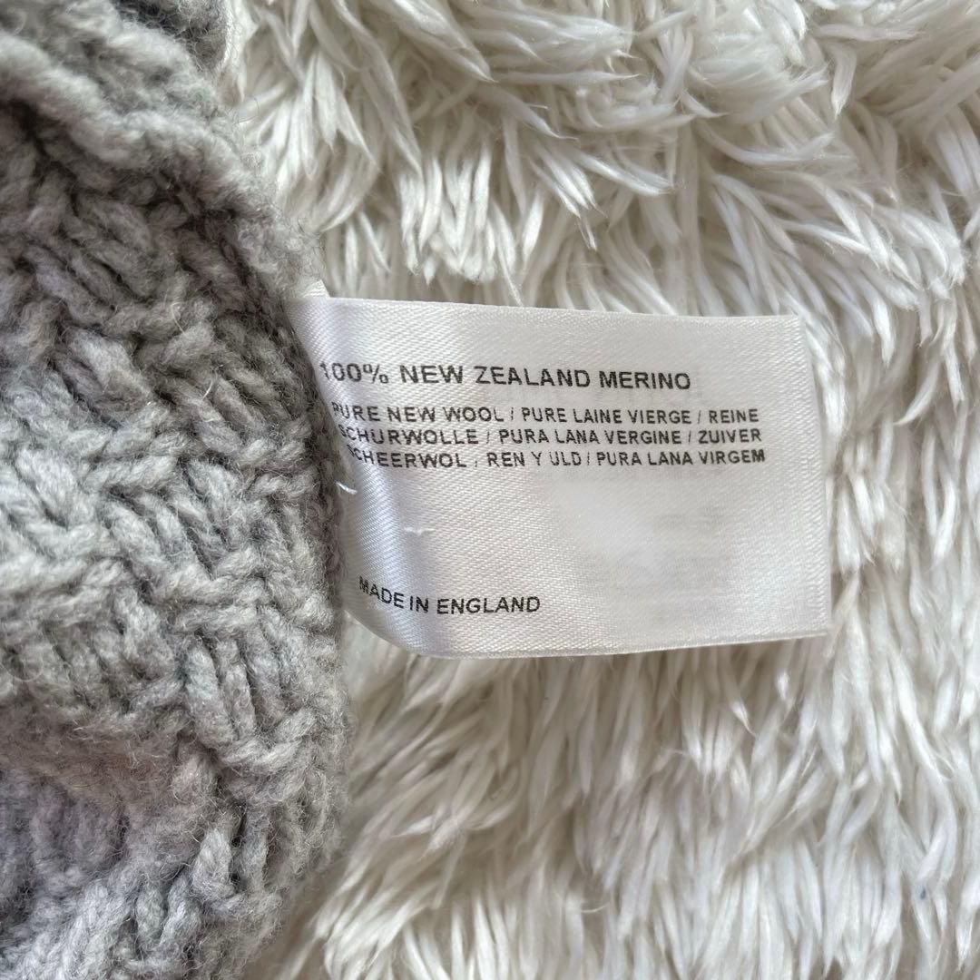 最上級ライン✨ジョンスメドレー ケーブル編み タートルネック　メリノウール