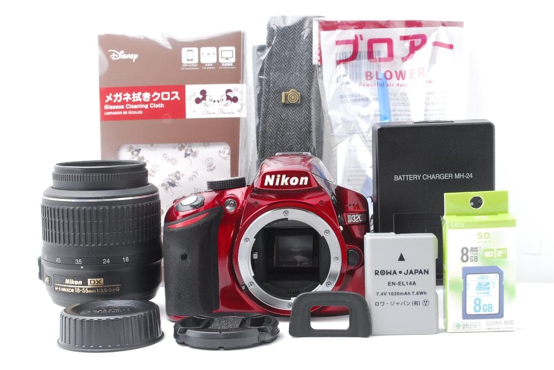 【新品級ショット数：２２１８枚】Nikon D3200　スマホ転送　希少　レッド
