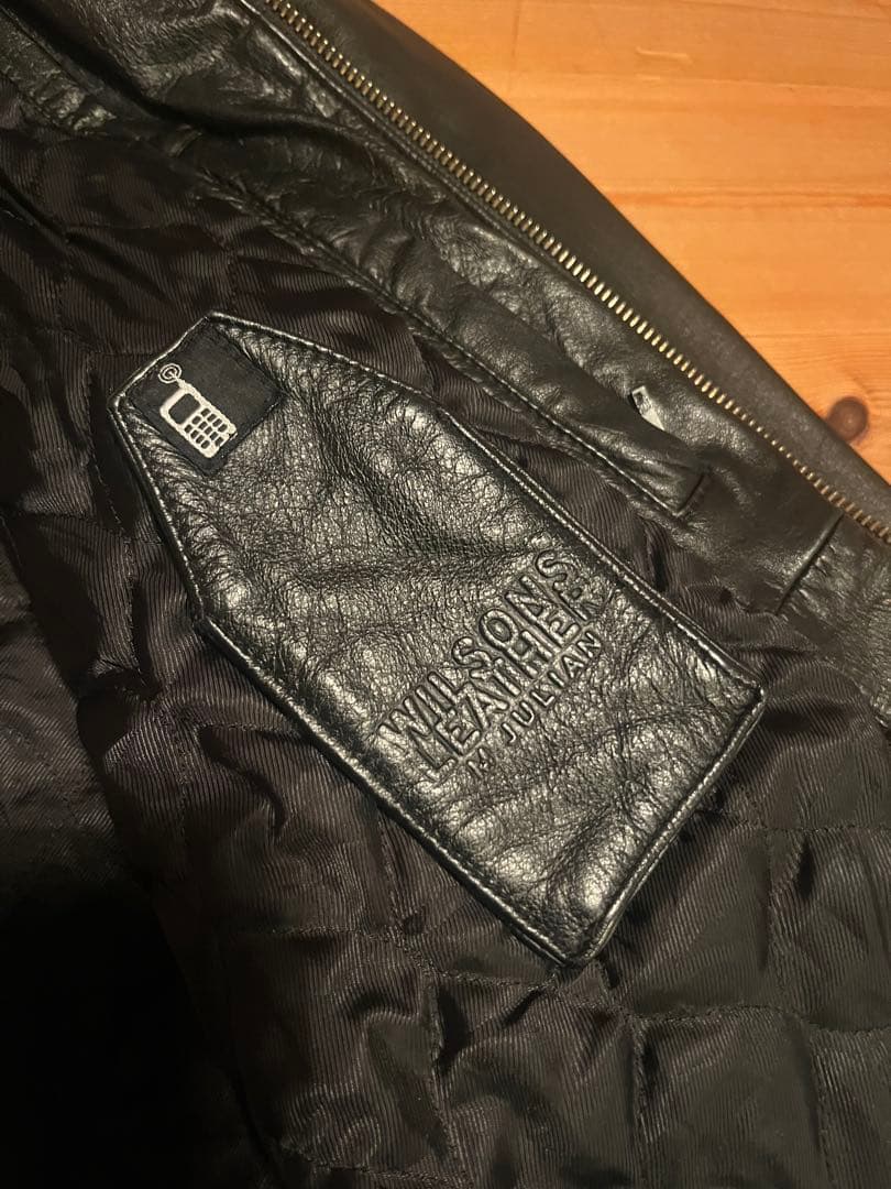 90s Wilson leather レザージャケット シングル ブラック 本革
