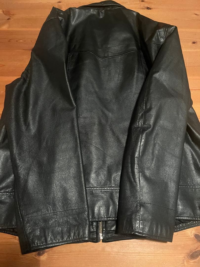 90s Wilson leather レザージャケット シングル ブラック 本革