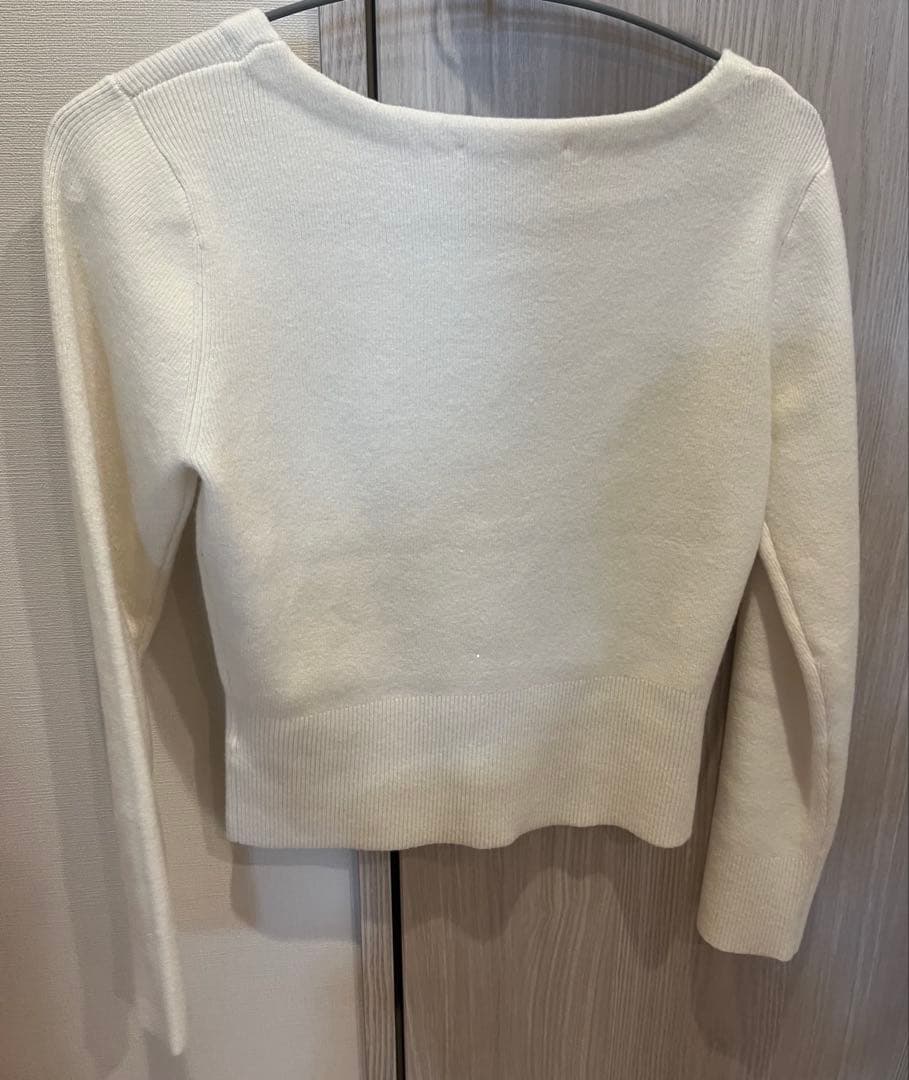 CELFORD スクエアネックラメニットカーディガン