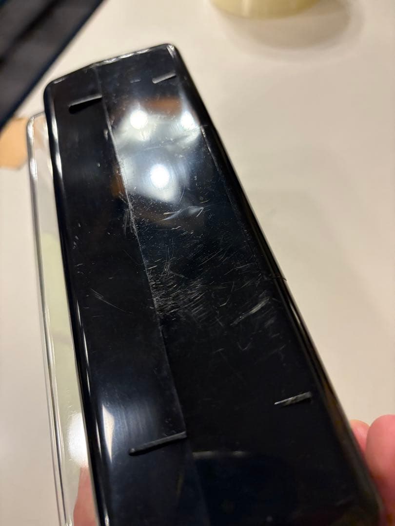 ★動作品★TWEMCO トゥエンコ パタパタ時計　AL-30 黒&緑 目覚し時計