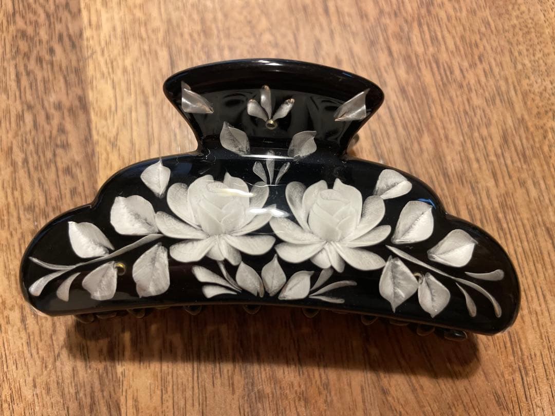 薔薇ヘアクリップ 大made in France