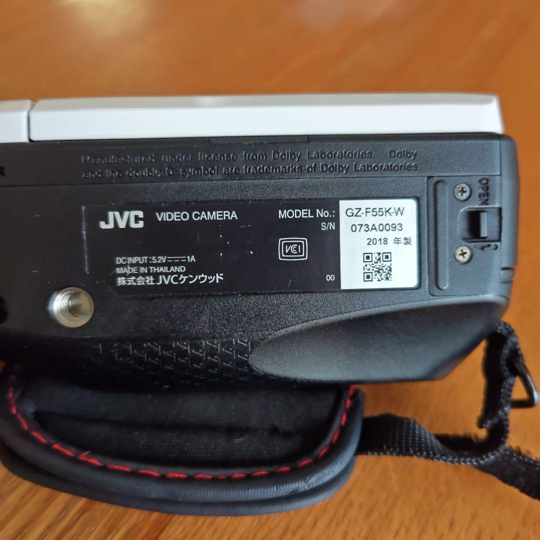 JVC ビデオカメラ本体 60倍ズーム【GZ-F55Ｋ-W】