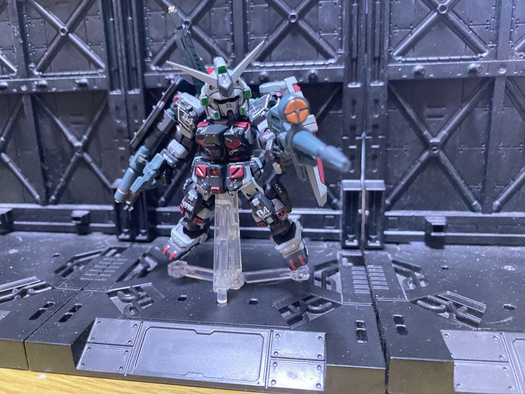 モビルスーツアンサンブル　改造　FAガンダム7号機サンダーボルトカラー完成品