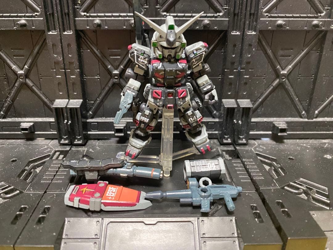 モビルスーツアンサンブル　改造　FAガンダム7号機サンダーボルトカラー完成品