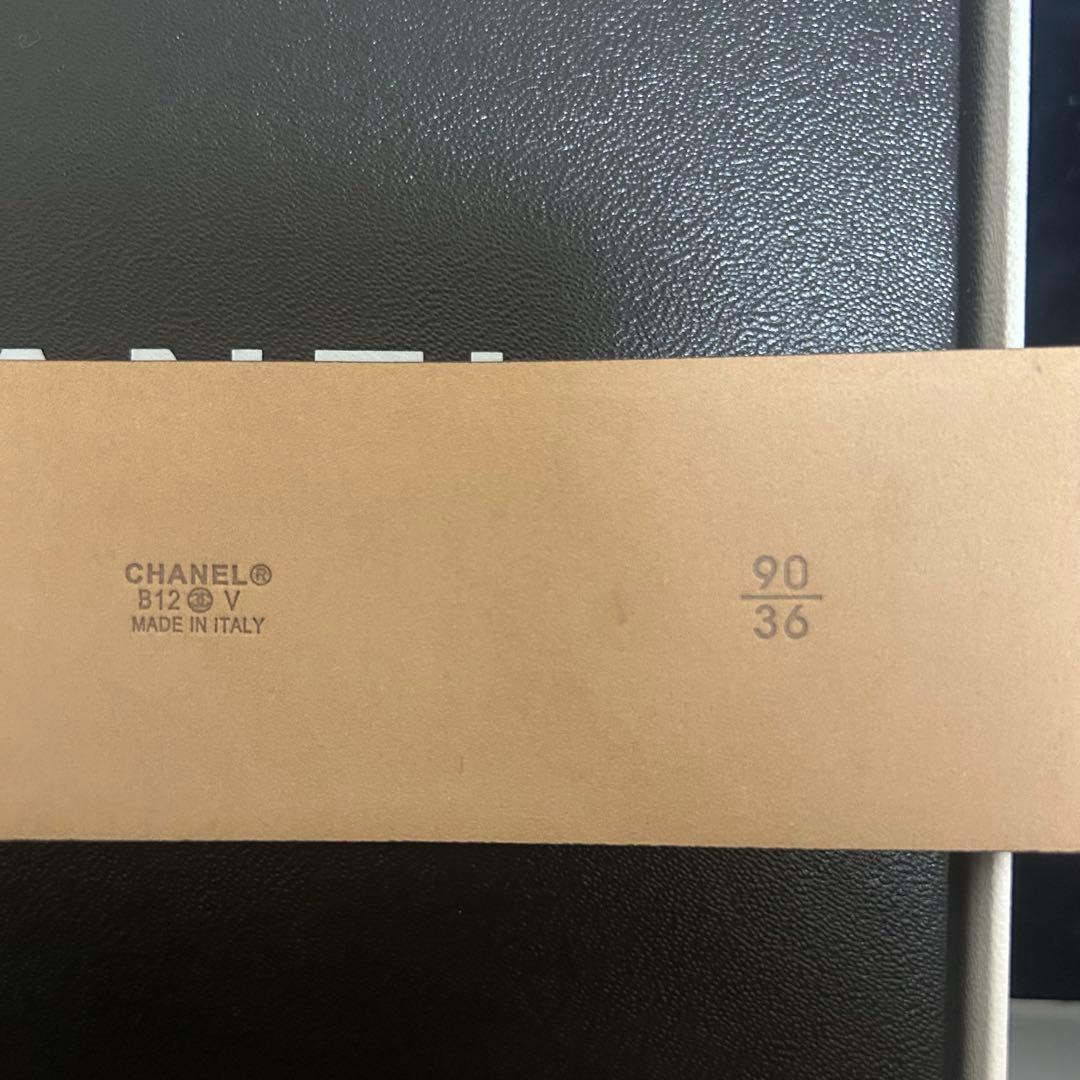 CHANEL ブラックレザーccロゴベルト