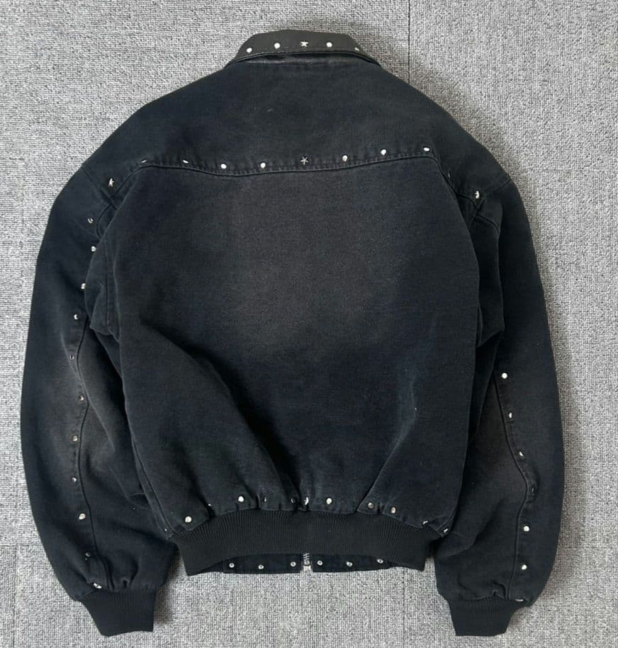 Belvet Star Studded Work Jacket レザー M