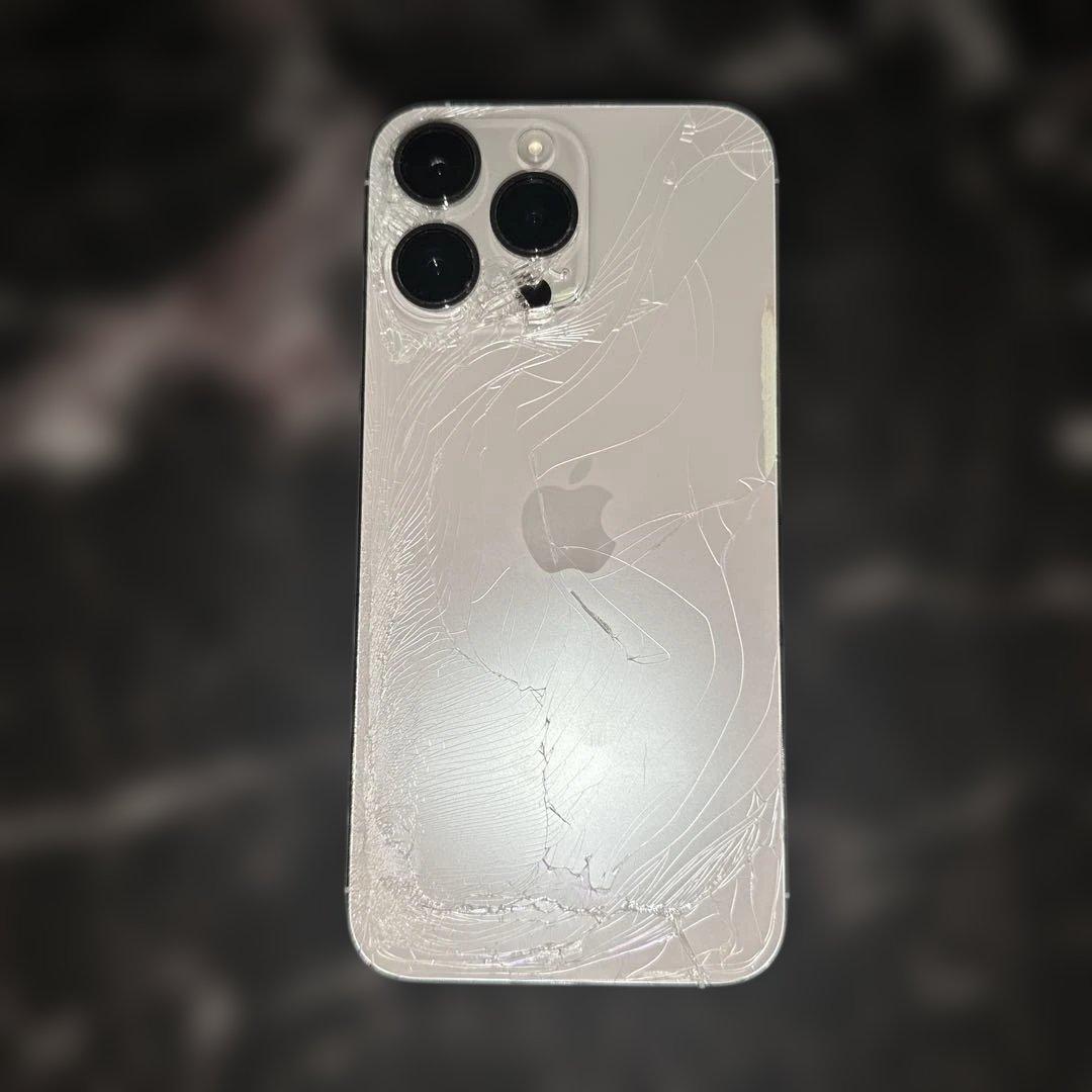 iPhone 14 Pro Max 128GB シルバー SIMフリー背面割れ