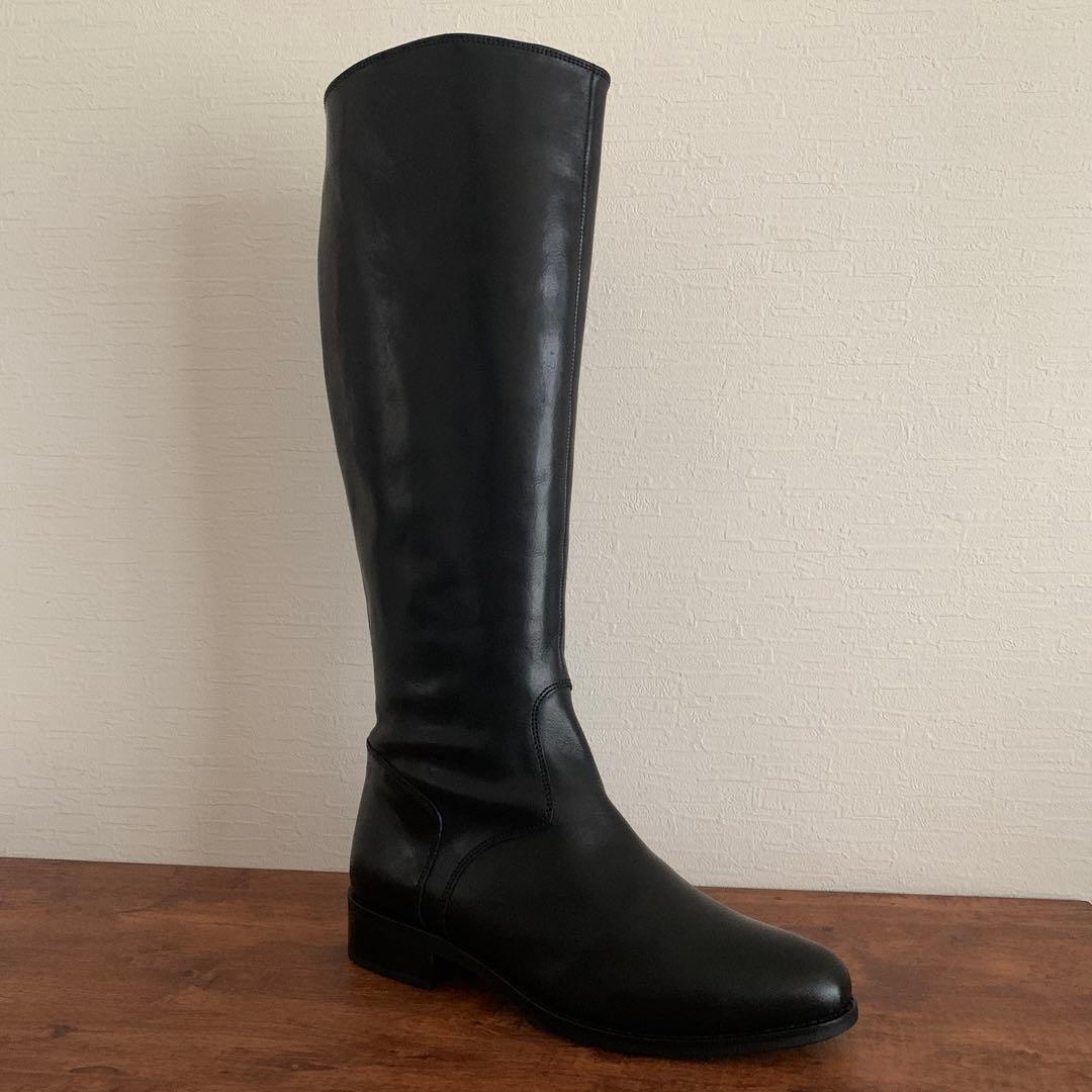 ロングブーツ　ジョッキブーツ　24cm 本革