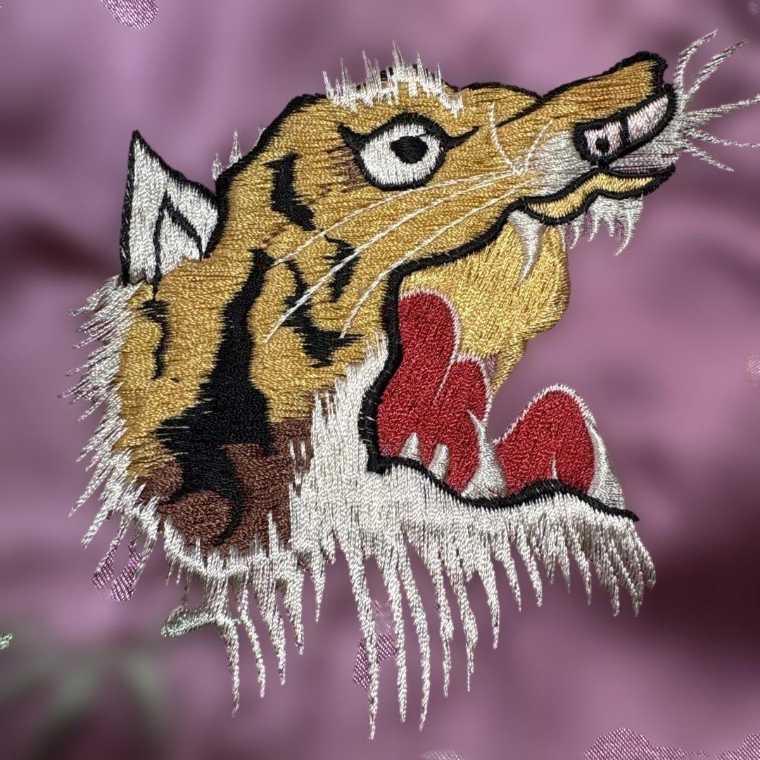 【美品⭕️】テーラー東洋　スカジャン　スーベニア　ローリングタイガー　ピンク