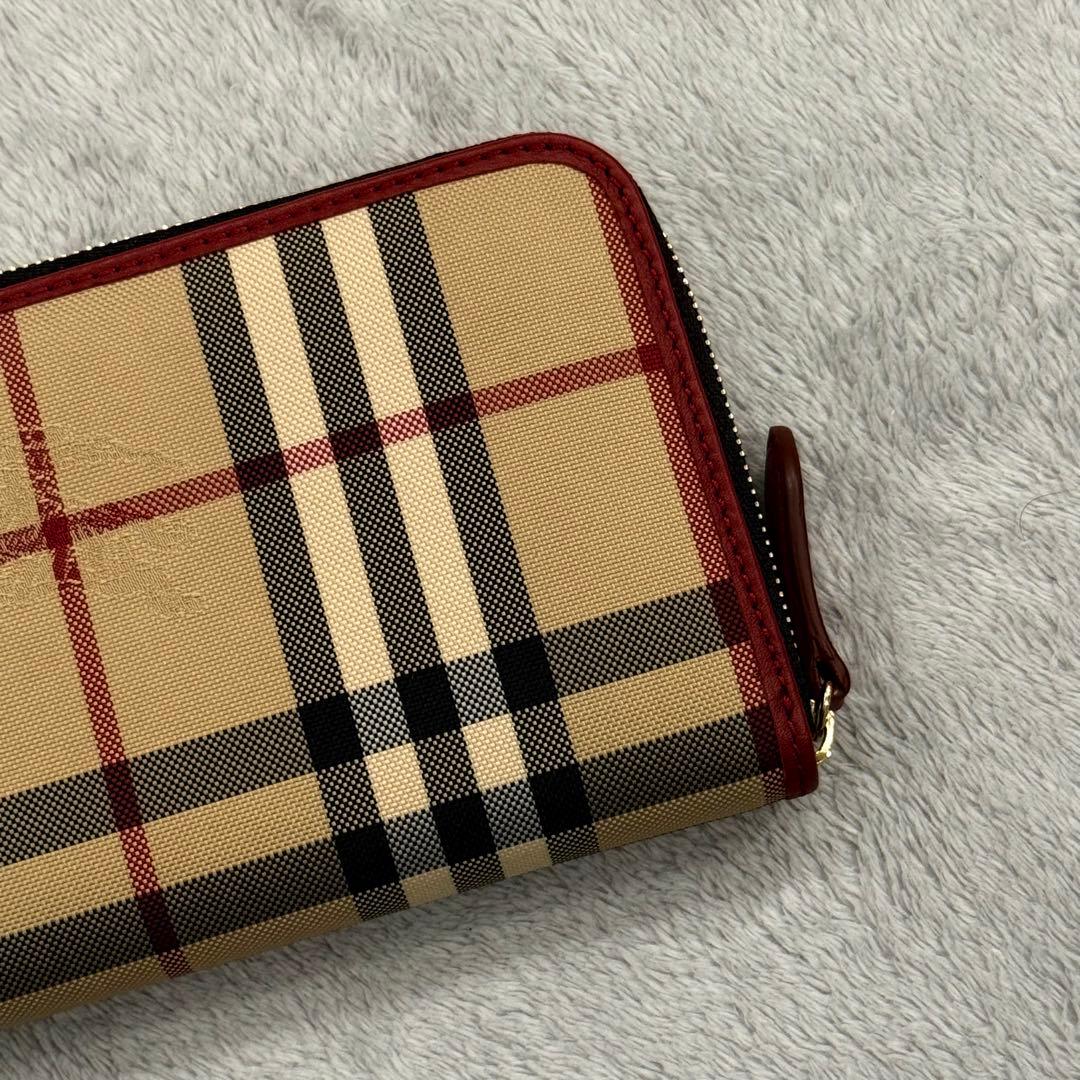 ⭐️新品未使用⭐️ バーバリー　ノバチェック　長財布　ラウンドジップ　シャドーホース