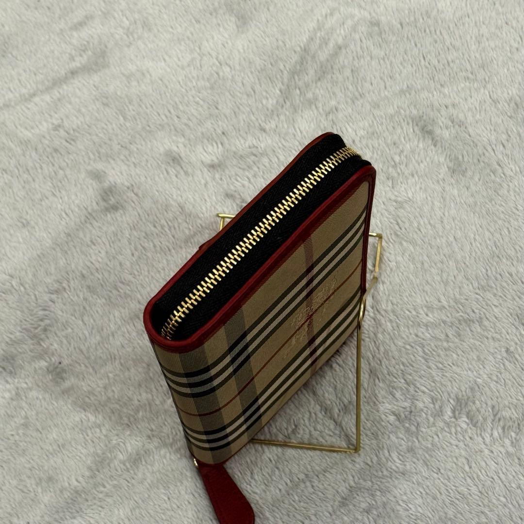 ⭐️新品未使用⭐️ バーバリー　ノバチェック　長財布　ラウンドジップ　シャドーホース