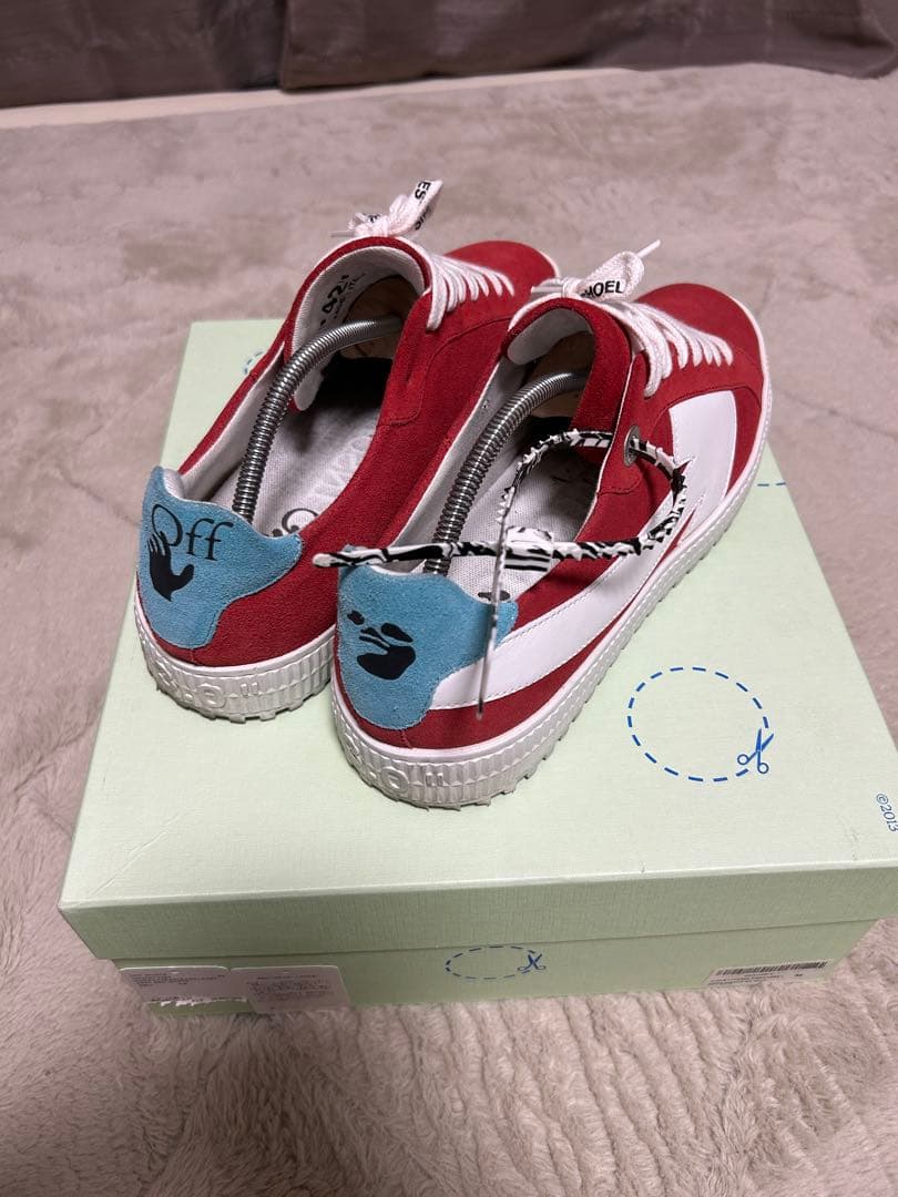 【最終値下げ】off-white オフホワイト 赤 スエード 27cm 古着