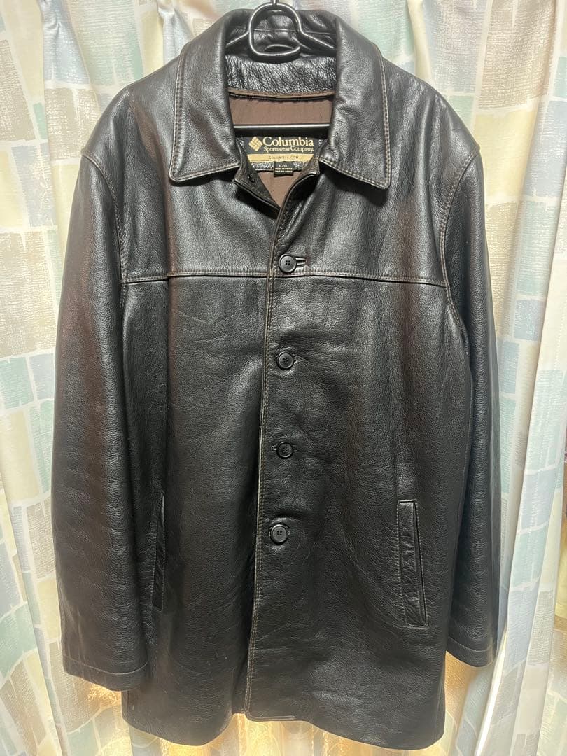 00s Columbia コロンビア レザーコート カーコート L,XL,XXL