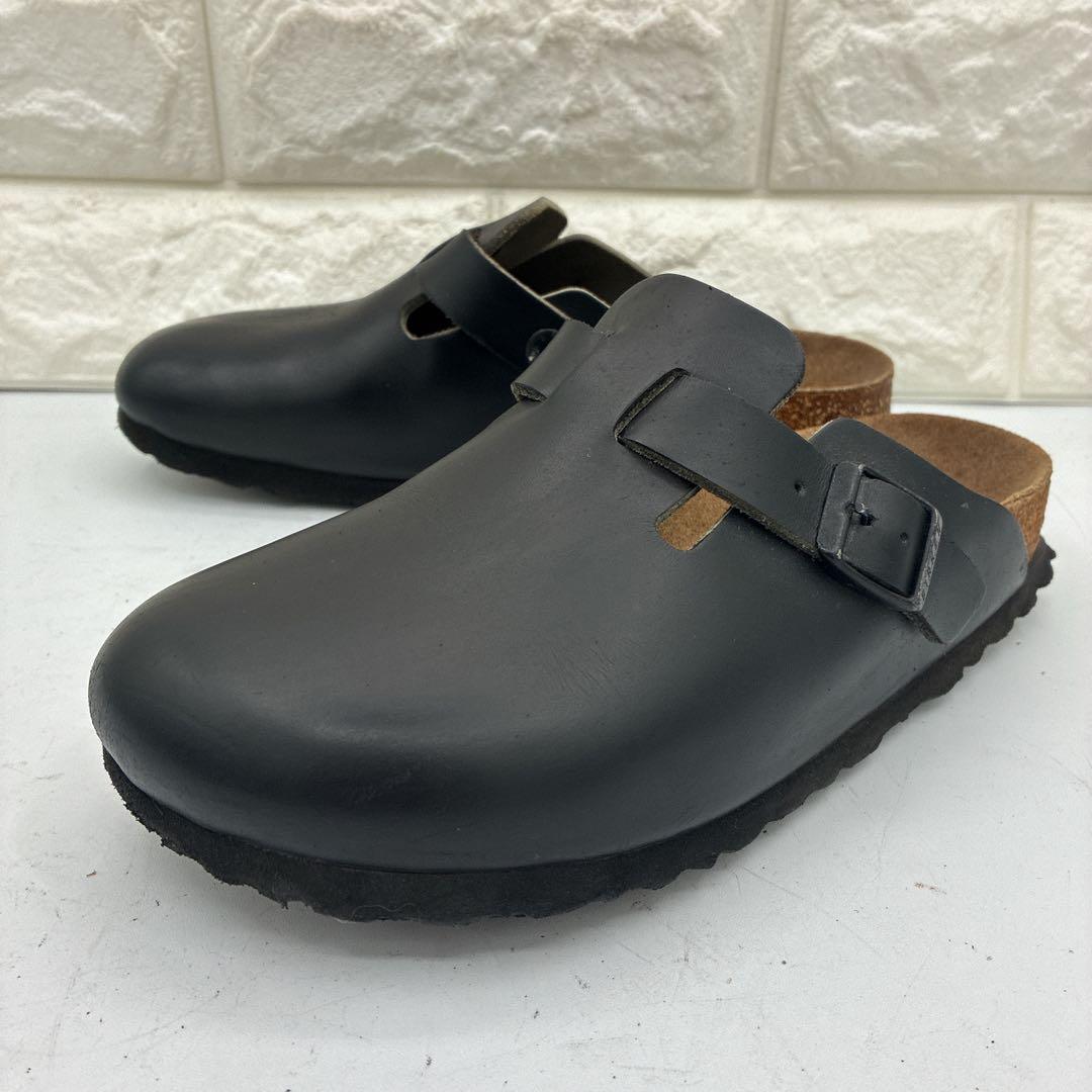 【良品】ビルケンシュトック ボストン サボサンダル 23cm ブラック ナロー幅
